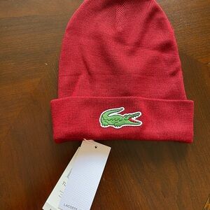 New Lacoste Red Beanie (Unisex)